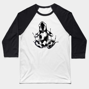 Poison Dart Frog -- Black and White Baseball T-Shirt